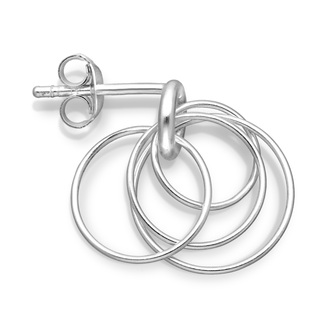 Vurchoo Jewellery silver hoop cluster earrings