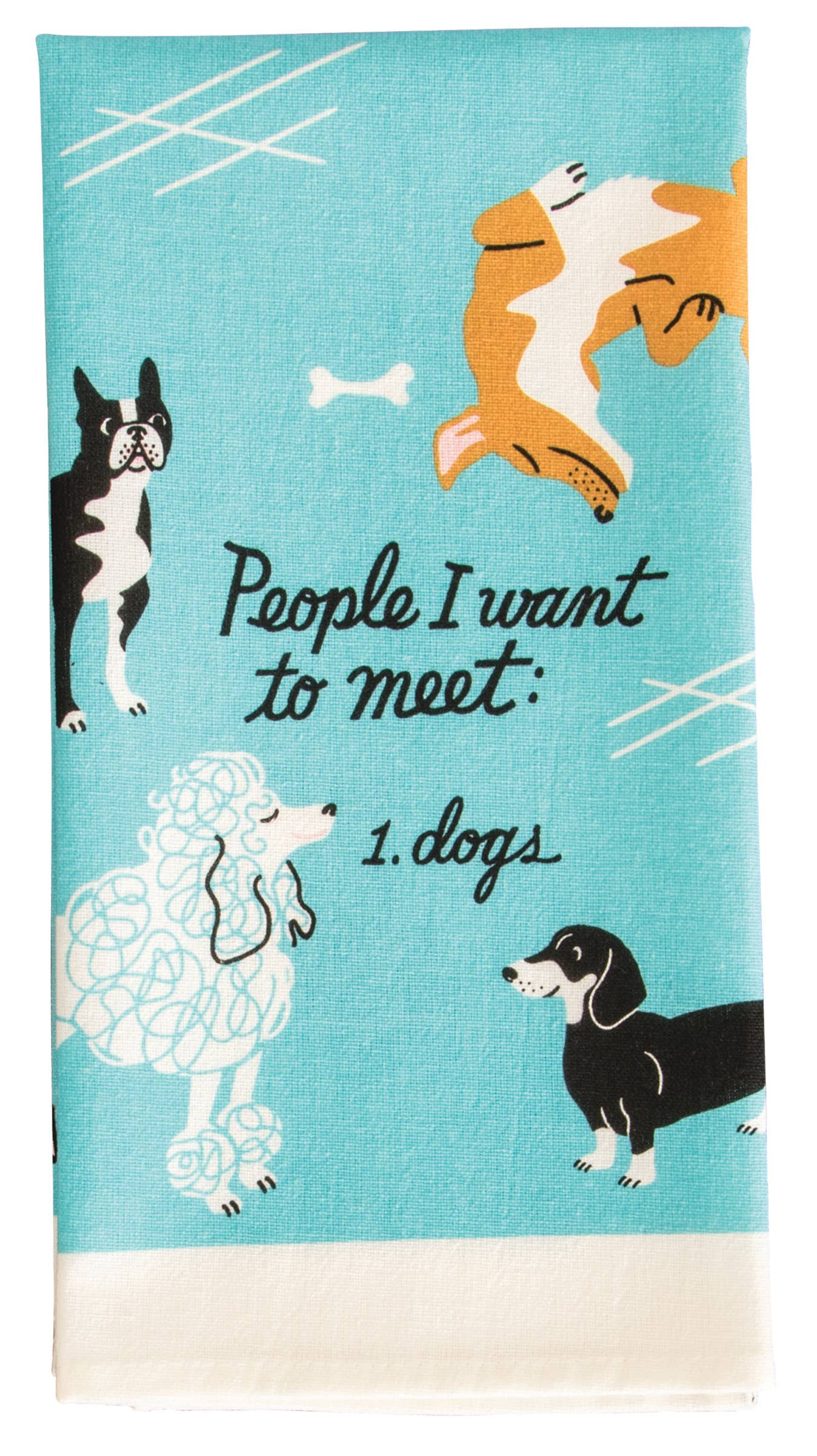 People To Meet: Dogs Tea Towel