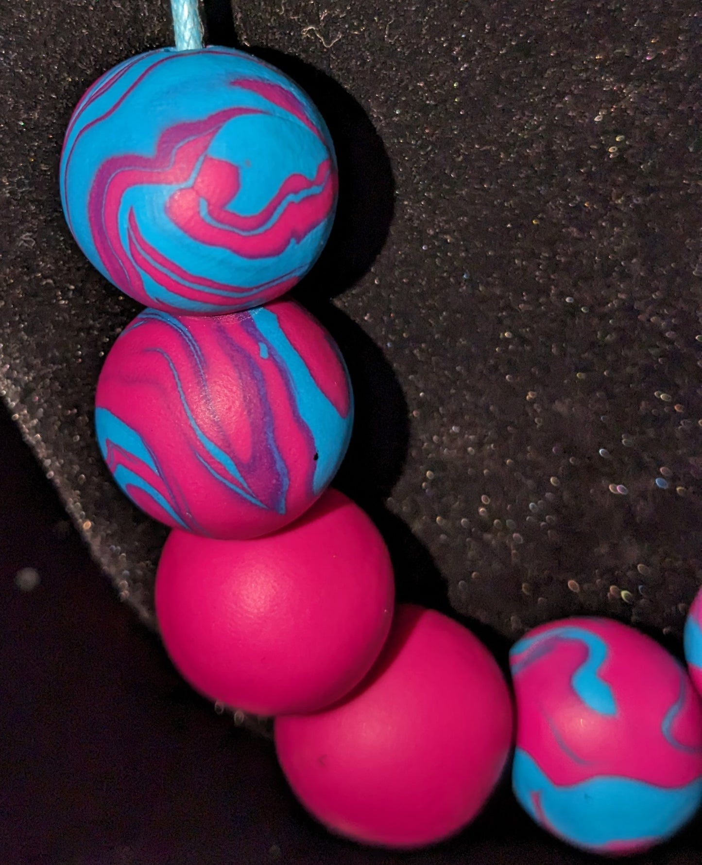 Chunky recycled clay necklace