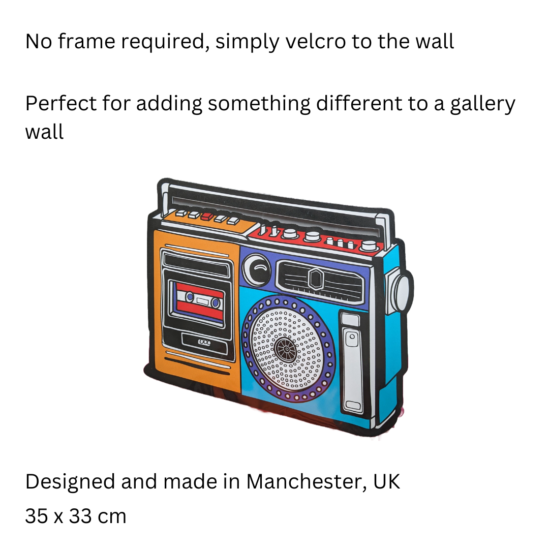 Boom box 3D cutout print