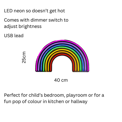 Rainbow LED neon wall light