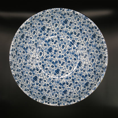 Blue floral pattern serving bowl