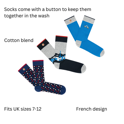 Cabaia bicyclette socks gift set for men