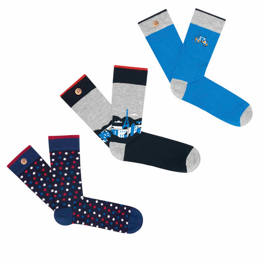 Cabaia bicyclette socks gift set for men