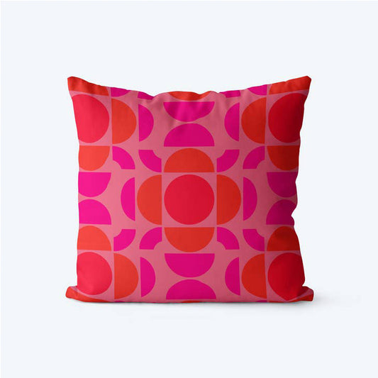 Pink red graphic cushion