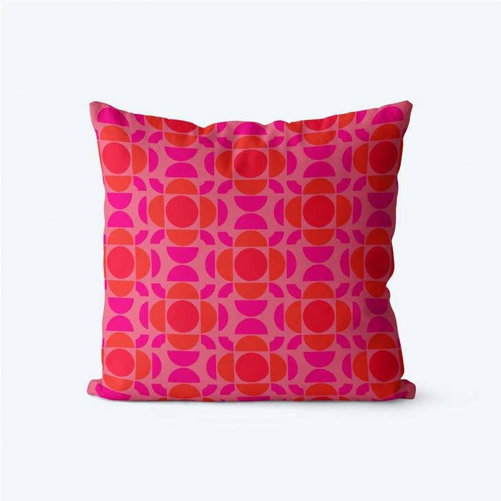 Pink red graphic scatter cushion