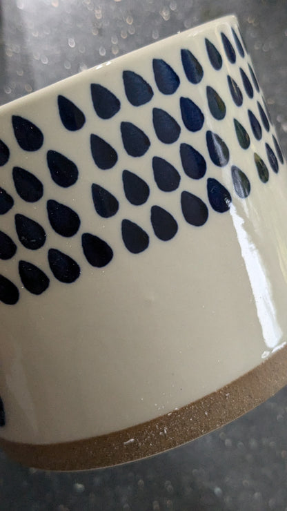 Raindrop ceramic coffee cup