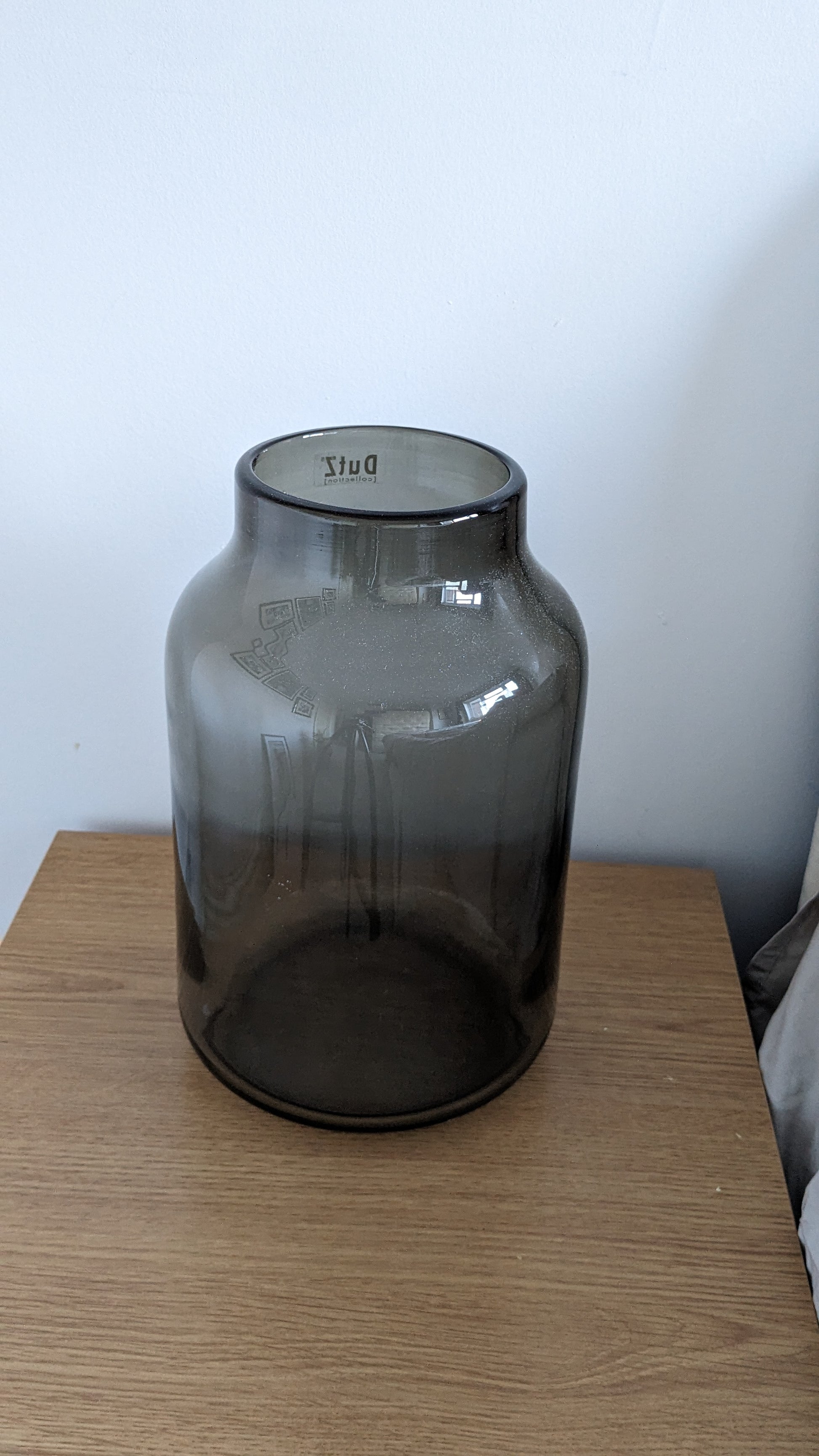 Smokey grey large Dutz nova vase