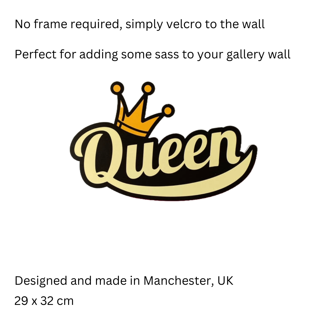 Queen cut out print