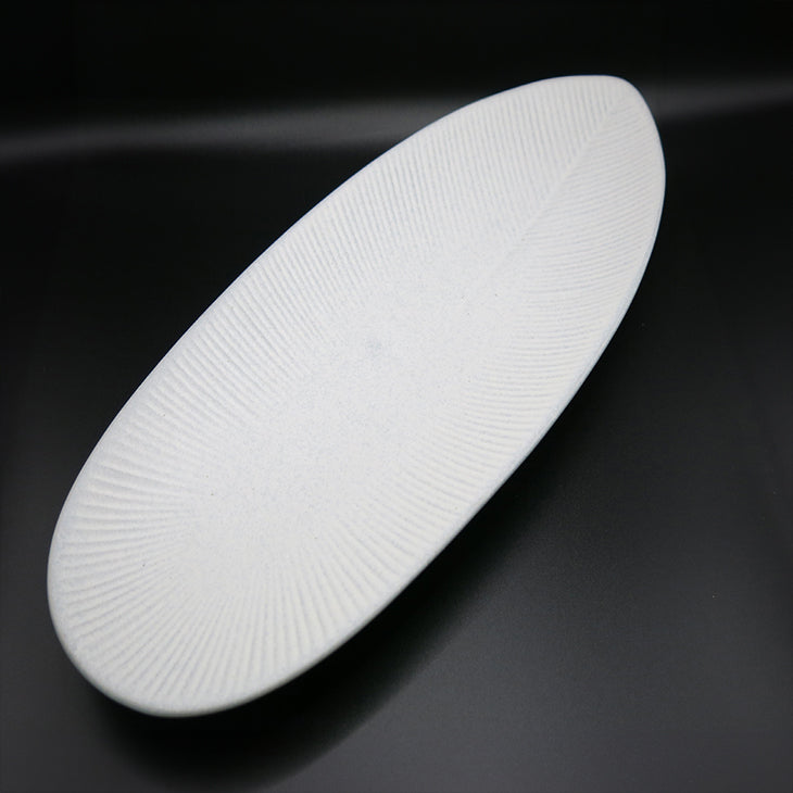 Japanese snow leaf porcelain serving plate