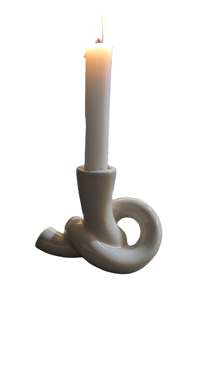 Ceramic candlestick holder